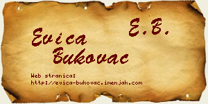 Evica Bukovac vizit kartica